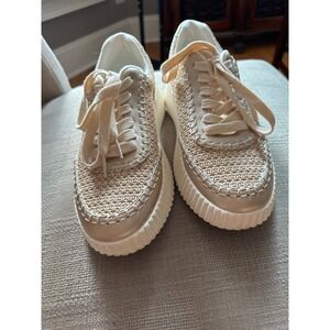 Shu Shop Selina Gold tennis shoes size 8.5